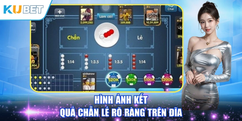 Hình ảnh kết quả chẵn lẻ rõ ràng trên đĩa